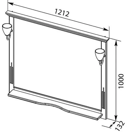 Зеркало Aquanet Лагуна 120 белый 00175303 Зеркало Aquanet Лагуна 120 белый 00175303