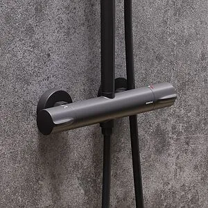 Душевая система с термостатом для душа Damixa Scandinavian Pure чёрный матовый 936800300 Душевая система с термостатом для душа Damixa Scandinavian Pure чёрный матовый 936800300, 5