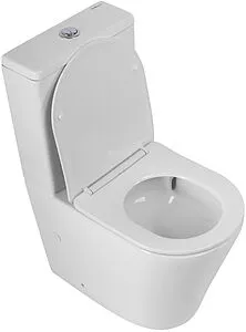 Унитаз-компакт безободковый BelBagno Flay-R Tornado белый BB2149CP-TOR/SC+BB2149T, 1