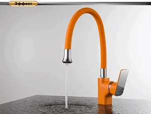 Смеситель для кухни с гибким изливом D&K Berlin Kunste оранжевый/хром DA1432913 Смеситель для кухни с гибким изливом D&K Berlin Kunste оранжевый/хром DA1432913, 4