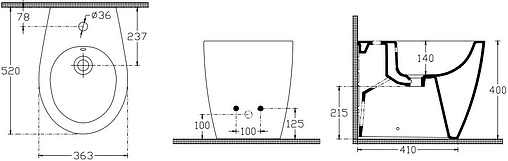 Биде напольное ISVEA Sentimenti Neo белый 10SM42004