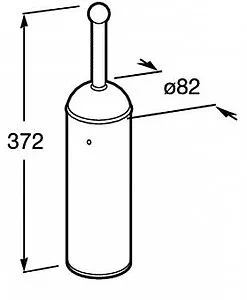 Ёршик для унитаза Roca Carmen хром 817008001, 3