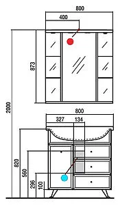 Шкаф-зеркало Aquaton Эмили 80 белый 1A002702EM010 Шкаф-зеркало Aquaton Эмили 80 белый 1A002702EM010, 2