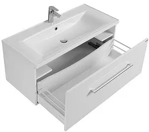 Тумба-умывальник подвесная Aquaton Мадрид 100 M белый 1A1269K5MA010, 4