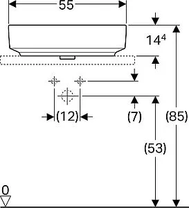 Раковина Geberit VariForm 55 белый 500.779.01.2 Раковина Geberit VariForm 55 белый 500.779.01.2, 3