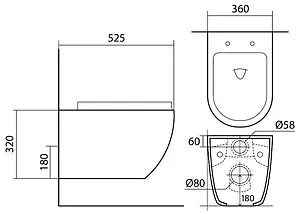 Унитаз подвесной безободковый Aquatek Европа белый матовый AQ1901-MW, 2