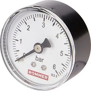 Манометр аксиальный Rommer 50 мм 6 бар ¼&quot; RIM-0009-500608, 3