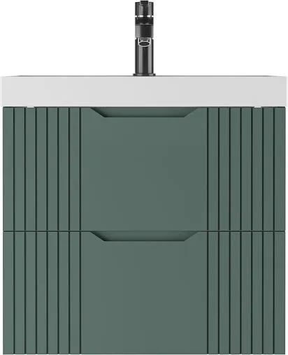 Тумба-умывальник подвесной Домино Garden 60 зеленый матовый DG2501T+4670142930044