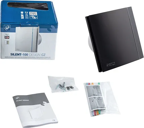 Вентилятор вытяжной Soler &amp; Palau SILENT-100 CZ MATT BLACK DESIGN 4C