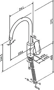Смеситель для кухни Am.Pm Like хром F8007000, 2