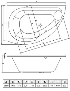 Ванна акриловая C-bath Aqua 160x105 L CBA00302L Ванна акриловая C-bath Aqua 160x105 L CBA00302L, 2