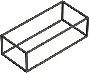 Каркас под раковину Cezares Cadro 100 чёрный матовый CADRO-100/46/30-1C-SO-MET-ST, 1