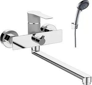 Смеситель для ванны с длинным изливом Rossinka хром RS35-32PC Смеситель для ванны с длинным изливом Rossinka хром RS35-32PC, 1