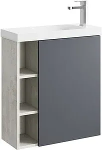 Тумба-умывальник подвесная Aqwella Alba 60 R серый матовый/камень натуральный ALB0106RLS+ALB0706GRМ+CMPSL.06.04.D Тумба-умывальник подвесная Aqwella Alba 60 R серый матовый/камень натуральный ALB0106RLS+ALB0706GRМ+CMPSL.06.04.D, 1