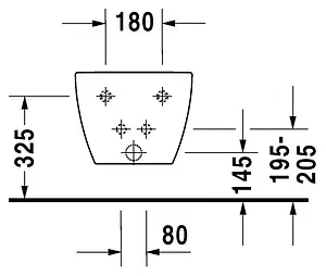 Биде подвесное Duravit Happy D.2 белый 2258150000 Биде подвесное Duravit Happy D.2 белый 2258150000, 3