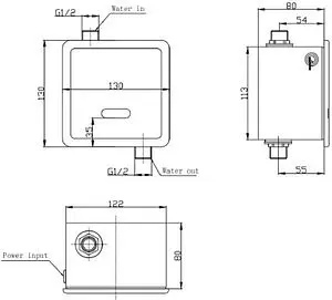 Автоматическое устройство смыва для писсуара ArtCeram хром матовый 801.000.71, 2