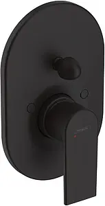 Смеситель для ванны скрытого монтажа Hansgrohe Vernis Shape чёрный матовый 71458670 Смеситель для ванны скрытого монтажа Hansgrohe Vernis Shape чёрный матовый 71458670, 1