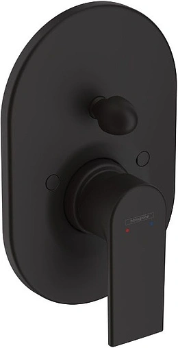 Смеситель для ванны скрытого монтажа Hansgrohe Vernis Shape чёрный матовый 71458670