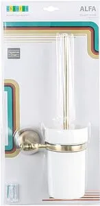 Ёршик для унитаза Grampus Alfa бронза/белый GR-9513, 3