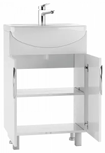 Тумба-умывальник напольная Айсберг Стандарт 55 белый DA2402T+4607152360509 Тумба-умывальник напольная Айсберг Стандарт 55 белый DA2402T+4607152360509, 4