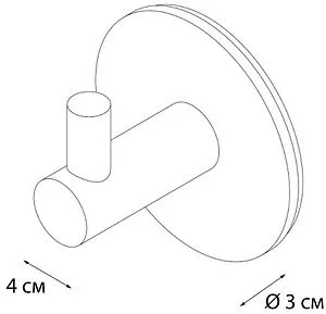 Крючок 2шт Fixsen Equipment хром FX-558B Крючок 2шт Fixsen Equipment хром FX-558B, 3