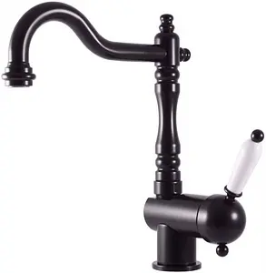 Смеситель для кухни Rav Slezak Labe чёрный матовый/белый L508.5/8CMAT, 1