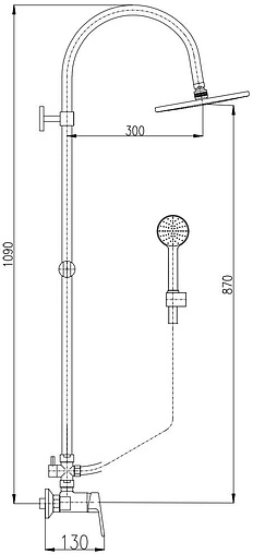 Душевая система со смесителем для душа Rav Slezak Сolorado белый/хром CO182.5/3BC