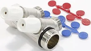 Коллектор запорный проходной 2 отвода 1&quot;в/н x ¾&quot;ек Rehau Rautitan 11316441001, 5