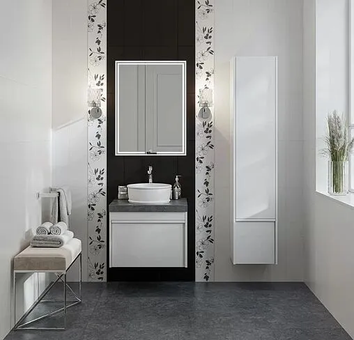 Тумба под умывальник подвесная Kerama Marazzi Modula 60 белая глянцевая MO.60.1+1\WHT