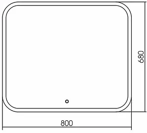 Зеркало с подсветкой Aquanika Basic 80 AQB6880RU42 Зеркало с подсветкой Aquanika Basic 80 AQB6880RU42, 2
