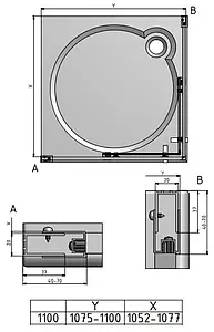 Душевое ограждение 1100x1100мм прозрачное стекло Roltechnik Exclusive Line ECS2L+ECS2P/1100*1100 black elox 560-110000L-05-02+560-110000P-05-02 Душевое ограждение 1100x1100мм прозрачное стекло Roltechnik Exclusive Line ECS2L+ECS2P/1100*1100 black elox 560-110000L-05-02+560-110000P-05-02, 2
