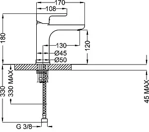 Смеситель для раковины Cezares Dolce хром DOLCE-LSM2-01-Cr, 2