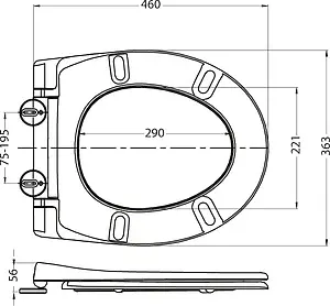 Унитаз подвесной безободковый BelBagno Alpha белый BB300CHR, 3