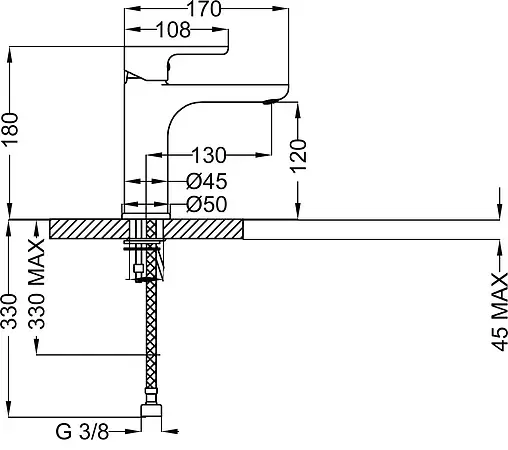Смеситель для раковины Cezares Dolce хром DOLCE-LSM2-01-Cr