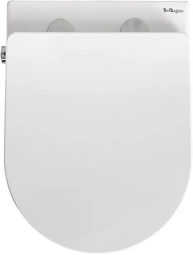 Унитаз подвесной безободковый с функцией биде и встроенным смесителем BelBagno Uno белый BB3105CHR-BS/SC