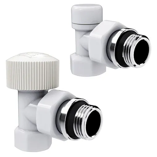 Комплект вентилей терморегулирующих угловых ½" в/н Royal Thermo Design белый RATVDU11212WH Комплект вентилей терморегулирующих угловых ½" в/н Royal Thermo Design белый RATVDU11212WH