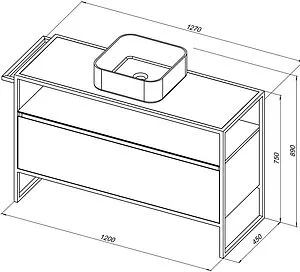 Тумба-умывальник напольная Allen Brau Priority 120 платина 1.31004.PGM+, 2