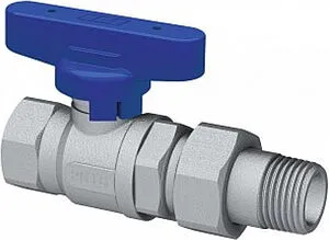 Кран шаровый с американкой ¾"в x ¾"н синий Far FS 3079 34BC Кран шаровый с американкой ¾"в x ¾"н синий Far FS 3079 34BC, 1