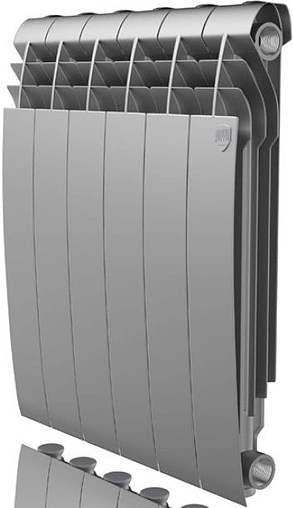 Радиатор алюминиевый 6 секций Royal Thermo BiLiner Alum 500 Silver Satin RTBASS50006