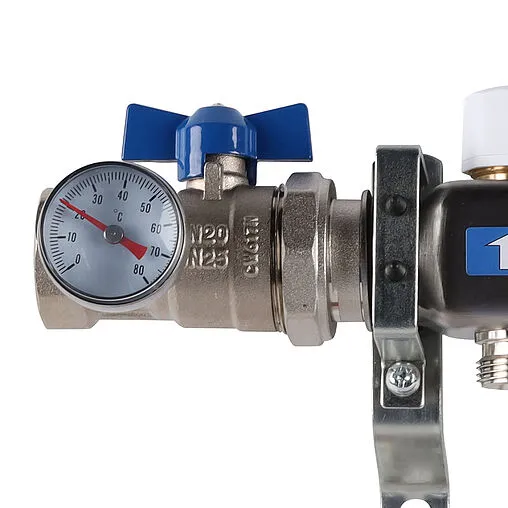 Группа коллекторная без расходомеров 4 отвода 1&quot;в/в x ¾&quot;ек Rommer RMS-3210-000004