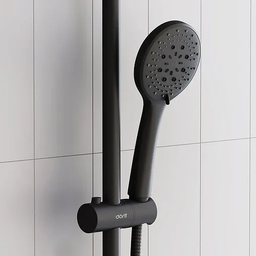 Душевая система с термостатом для ванны Dorff Futura чёрный матовый D0710522