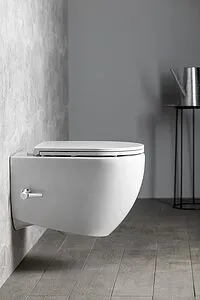 Унитаз подвесной безободковый с функцией биде и встроенным смесителем ISVEA Infinity белый матовый 10NFS1005I-2L Унитаз подвесной безободковый с функцией биде и встроенным смесителем ISVEA Infinity белый матовый 10NFS1005I-2L, 4