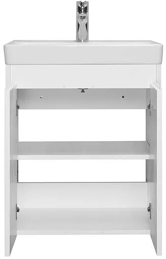 Тумба под умывальник Aquaton Сканди Doors 55 белый матовый/белый глянец 1A278801SD010