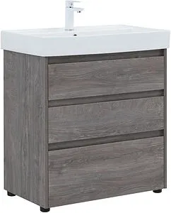 Тумба-умывальник напольная Aquanet Nova Lite 75 дуб рошелье 00302473+00242338 Тумба-умывальник напольная Aquanet Nova Lite 75 дуб рошелье 00302473+00242338, 1