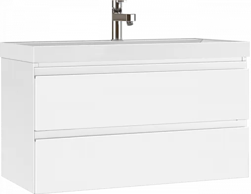Тумба под умывальник подвесная Домино Graffo 100 белый DGr2403T