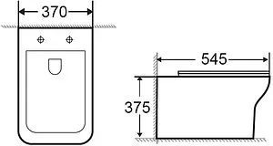 Унитаз подвесной безободковый Aquanet Cube Rimless белый Cube-W Унитаз подвесной безободковый Aquanet Cube Rimless белый Cube-W, 2