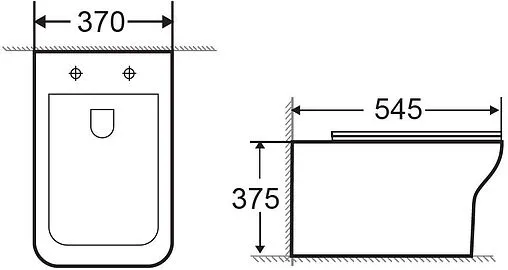 Унитаз подвесной безободковый Aquanet Cube Rimless белый Cube-W