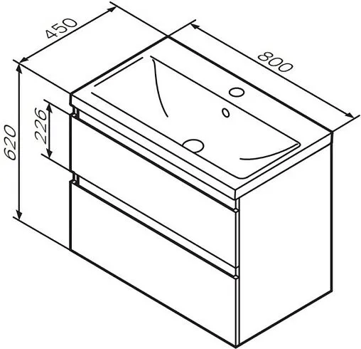 Тумба под умывальник подвесная Am.Pm X-Joy 80 белый/светлое дерево M85AFHX0802WG Тумба под умывальник подвесная Am.Pm X-Joy 80 белый/светлое дерево M85AFHX0802WG