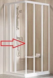 Душевая дверь 900мм прозрачное стекло Ravak Supernova ASRV3-90 15V70102Z1, 1