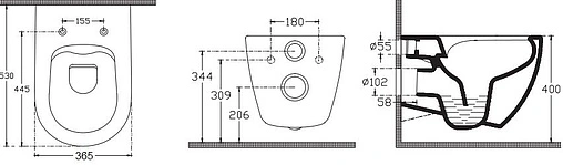 Унитаз подвесной безободковый ISVEA Infinity белый 10NF02001SV